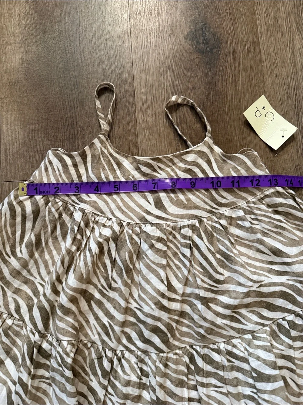 Cactus + Pearl Zebra Print Tiered Babydoll Sundress NWT Size 5